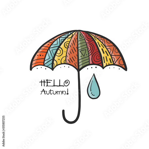 Umbrella, logo design. Isolated on white