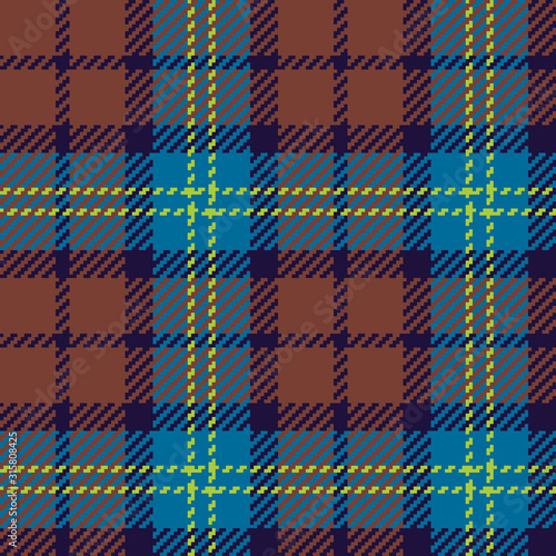 Illustration of woven fabric with check pattern