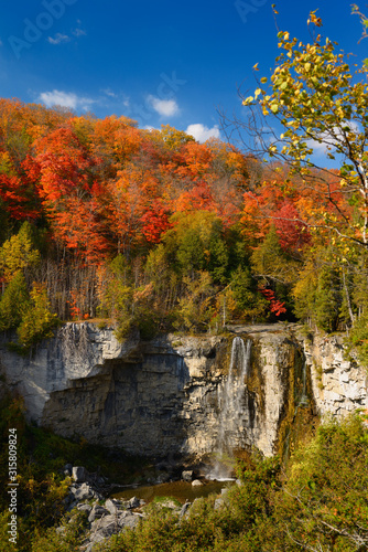 Fall colors at Eugenia Falls on the Beaver river Ontario Canada © Reimar