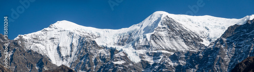 Snow Covered Himalaya Mountains Panorama