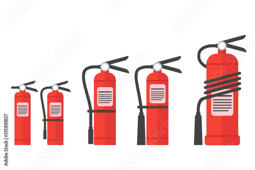 Fire extinguisher vector icon logo illustration design. A safe and rescue tools element.  Can be used for web and mobile development. Suitable for infographic
