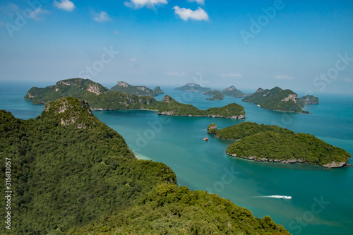 Beautiful top view of the tropical islands. Ang Thong National Marine Park © datsko