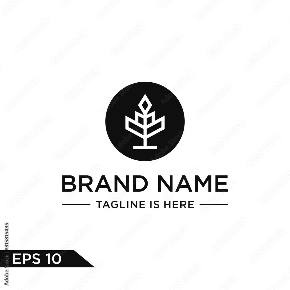 leaf ideas design vector illustration on background leaf ideas design vector illustration on background
