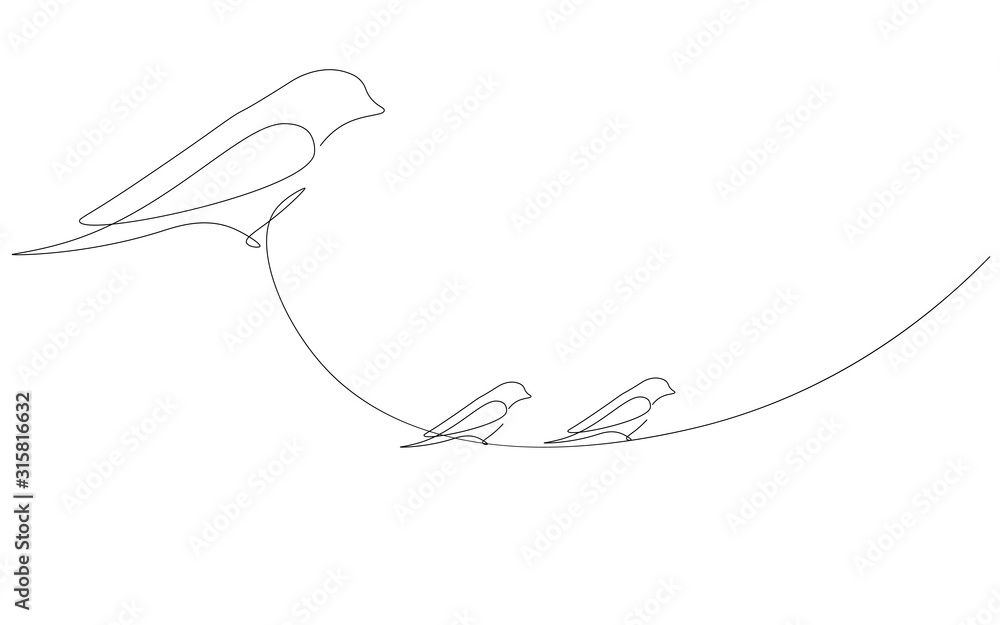 Birds silhouette on white background vector illustration Birds silhouette on white background vector illustration