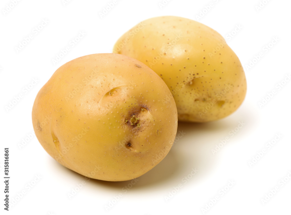 New potato isolated on white background New potato isolated on white background