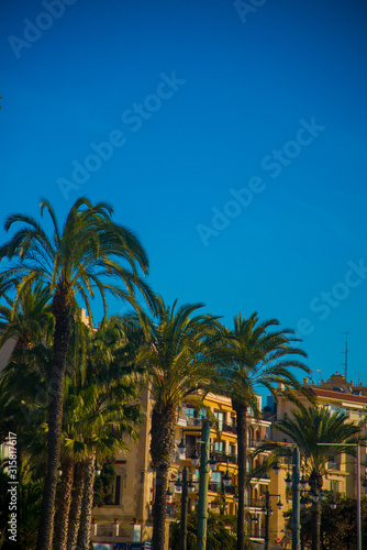 Spanish Beach Resort in Barcelona, Spain. Sitges area is known as a beach resort town. © J Photography