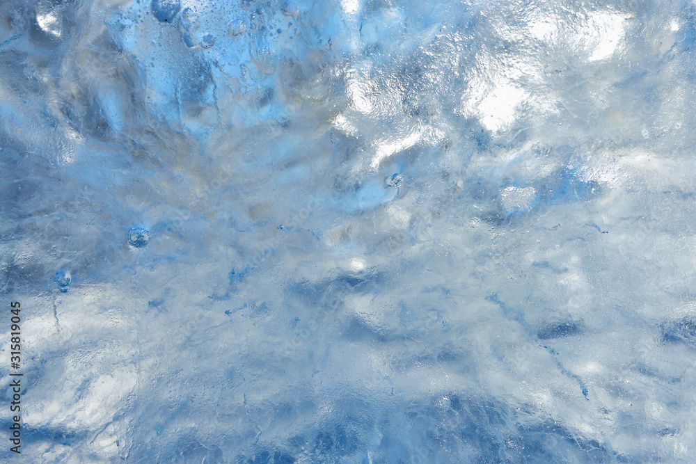 Obraz premium Ice background. The frozen texture of the water