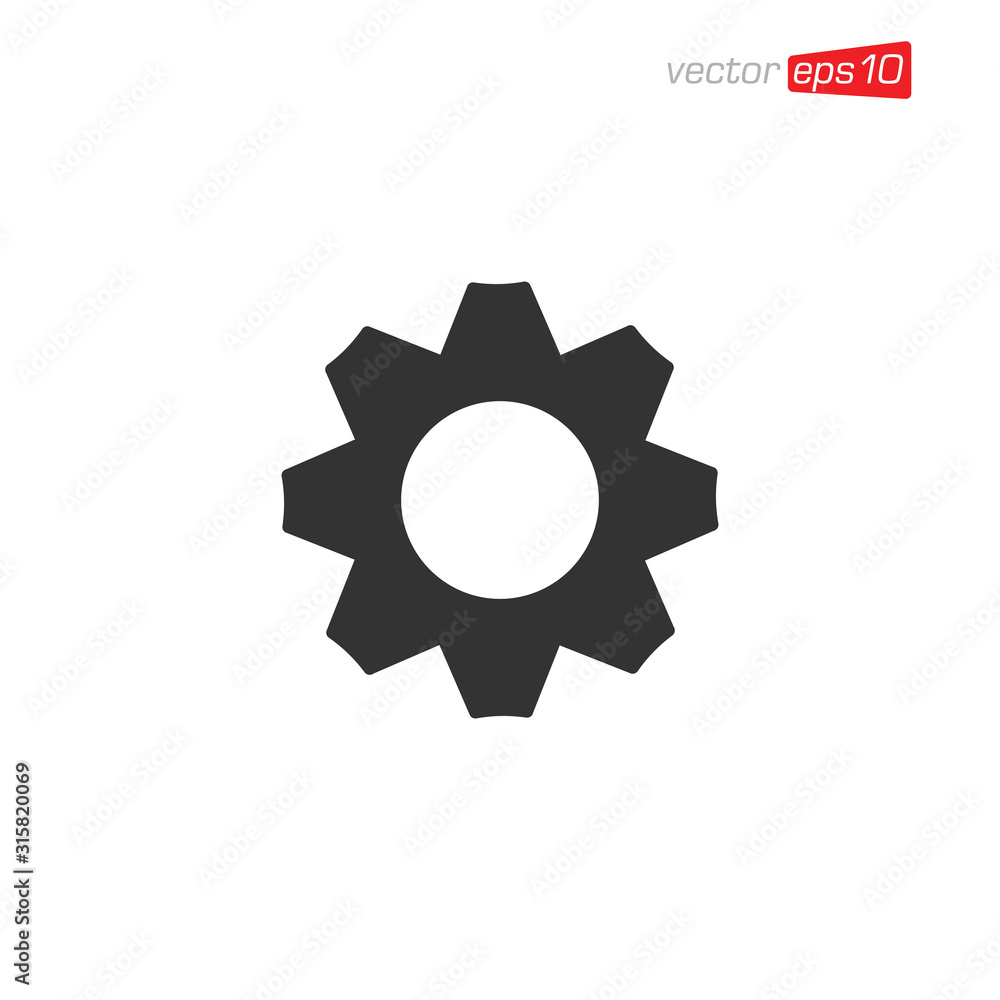 Gear Icon Design Illustration Vector Gear Icon Design Illustration Vector