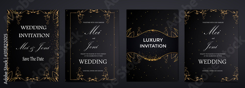 luxury Elegant wedding invitation set