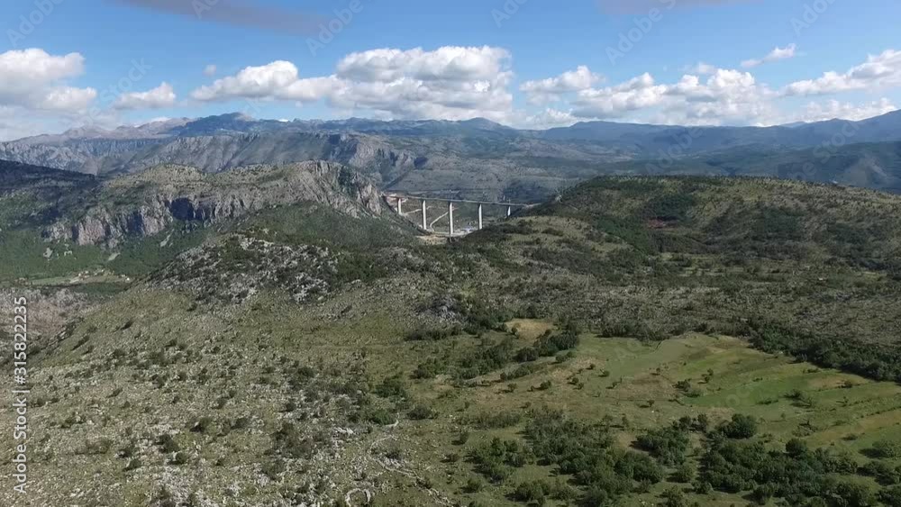 Aerial view of mountains and mountain roads, Montenegro Aerial view of mountains and mountain roads, Montenegro