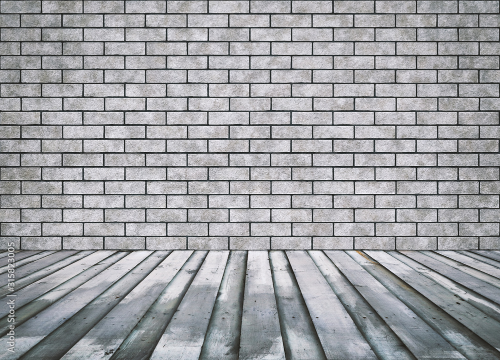 room with brick wall room with brick wall