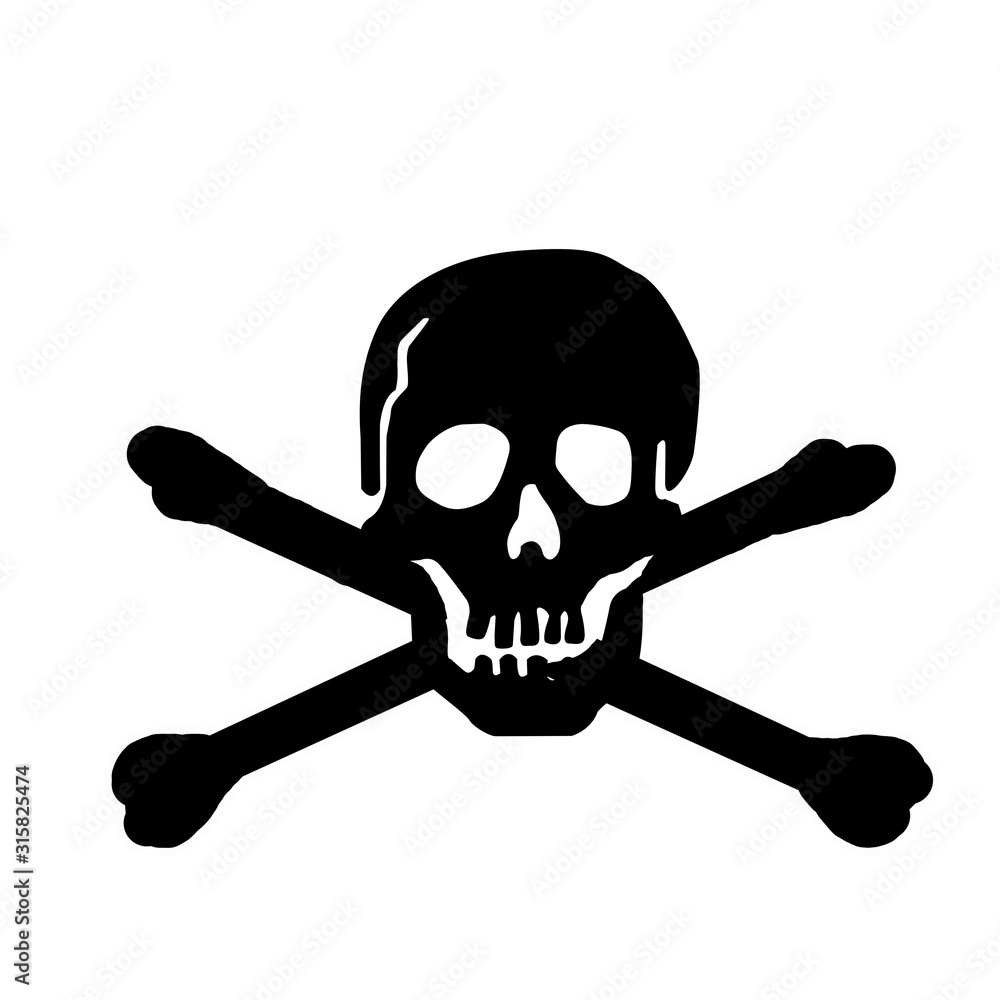 どくろ 頭蓋骨 骨 ドクロ 髑髏 パイレーツ 海賊 Stock Illustration Adobe Stock