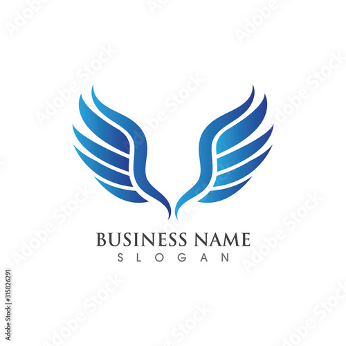 Wing Logo Template vector illustration concept design