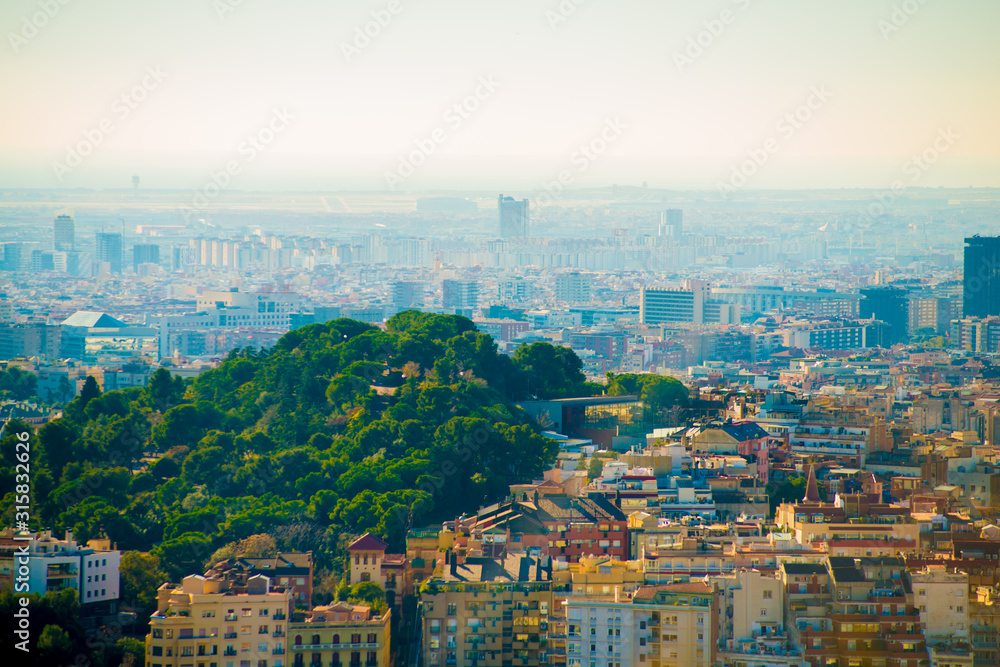 Obraz premium Tourists destination Barcelona, Spain. Barcelona is known as an Artistic city located in the east coast of Spain..