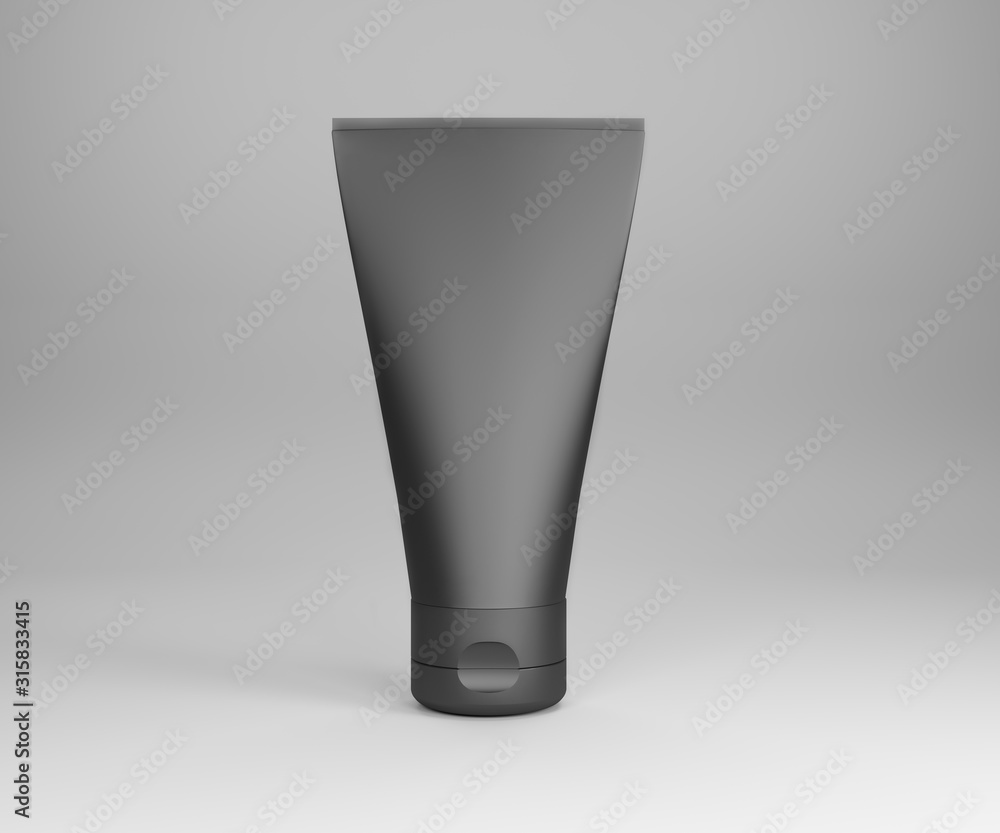 Toothpaste tube and packaging. Ointment or cream, cosmetic box mockup. 3d white cosmetic gel. 3D rendering. Toothpaste tube and packaging. Ointment or cream, cosmetic box mockup. 3d white cosmetic gel. 3D rendering.