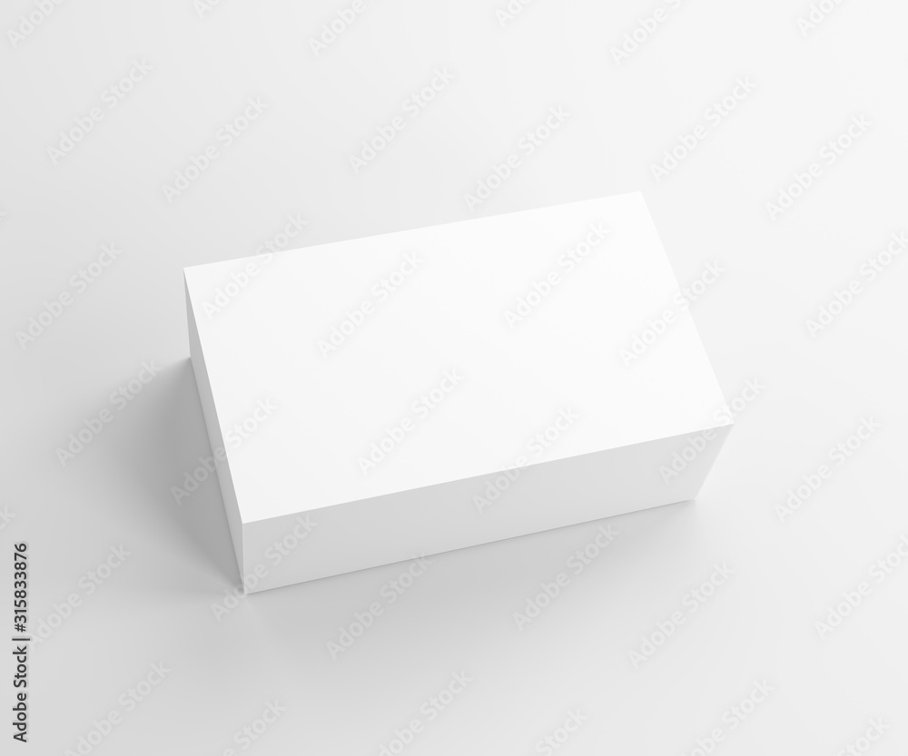 3D rendering of business card. Illustration business card mockup on white background. 3D rendering of business card. Illustration business card mockup on white background.