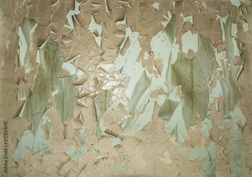 surface texture with peeling old paint