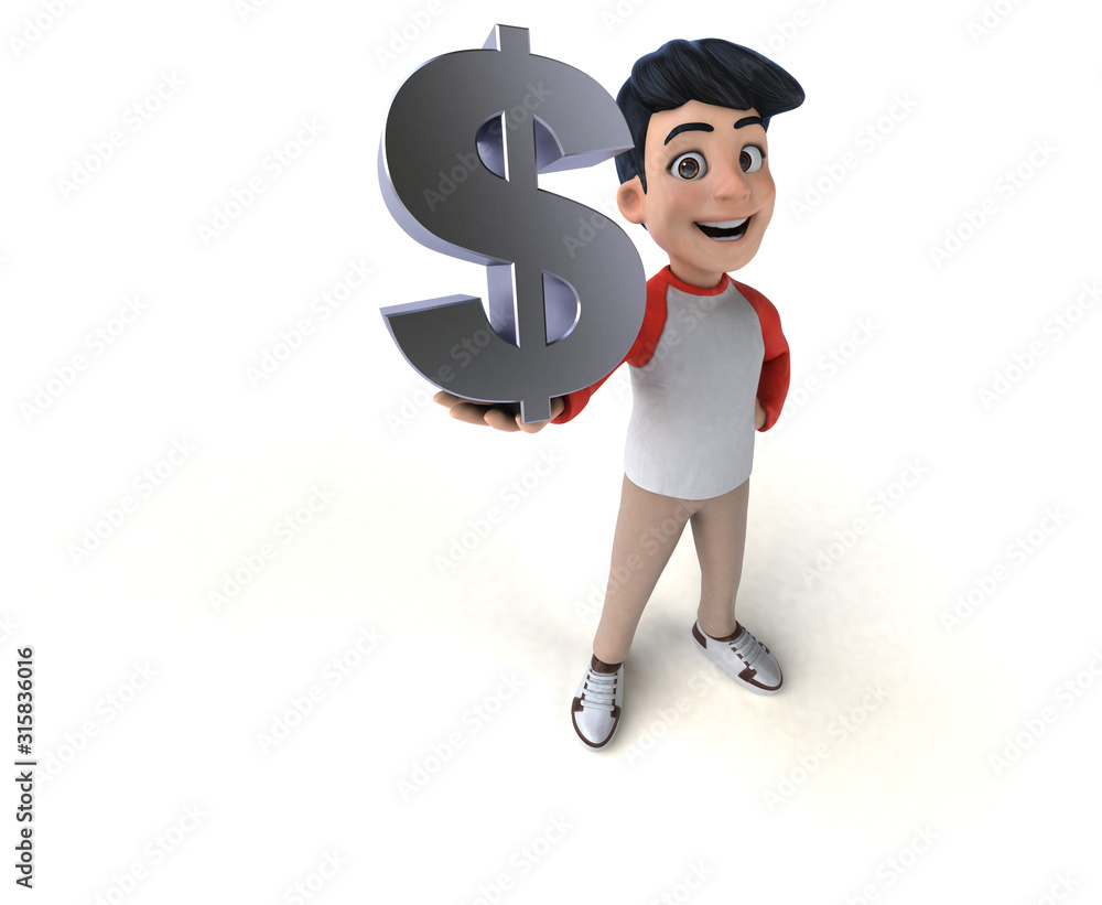 Fun 3D Asian teenager with a manga style Fun 3D Asian teenager with a manga style