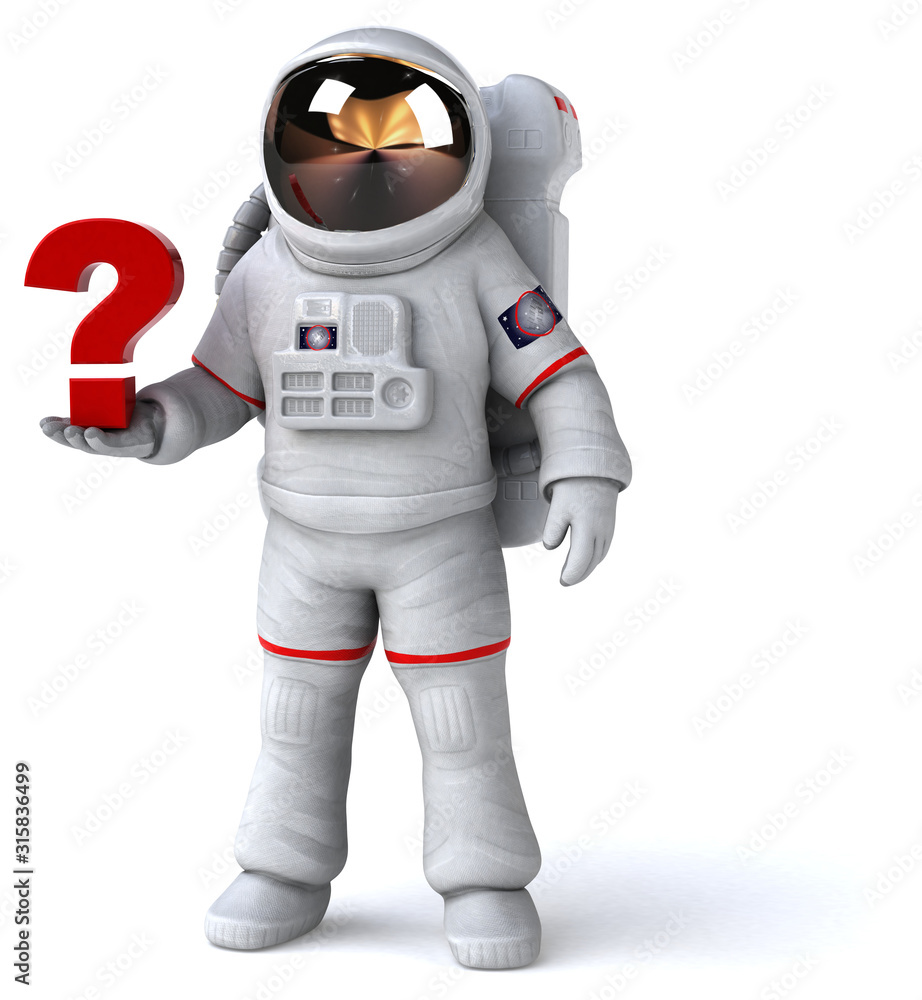 Fun astronaut - 3D Illustration