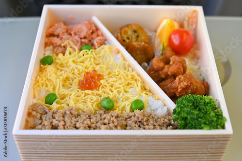 Lunch box, Japanese style, take away food that you can easily find at train station
