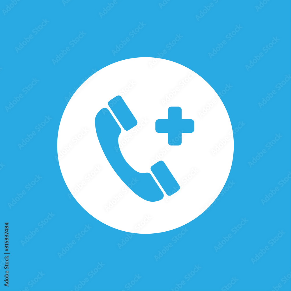 emergency call icon.Phone icon, flat design template, vector emergency call icon.Phone icon, flat design template, vector