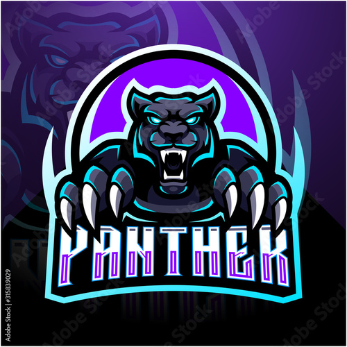 Panther esport mascot logo design