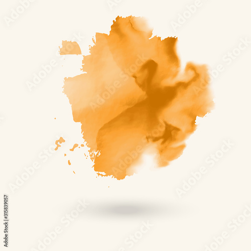 Abstract gold watercolor element for web design. Vector.