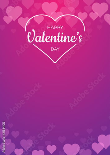 Background for Valentines day with pink hearts. Banner, website, postcard, invitation.