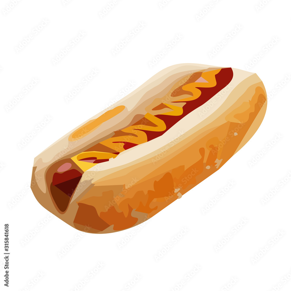 Sausage with dough and mustard. Sausage with dough and mustard.