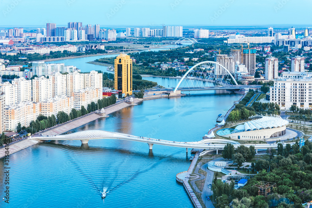 Naklejka premium Capital of Kazakhstan Astana landscape