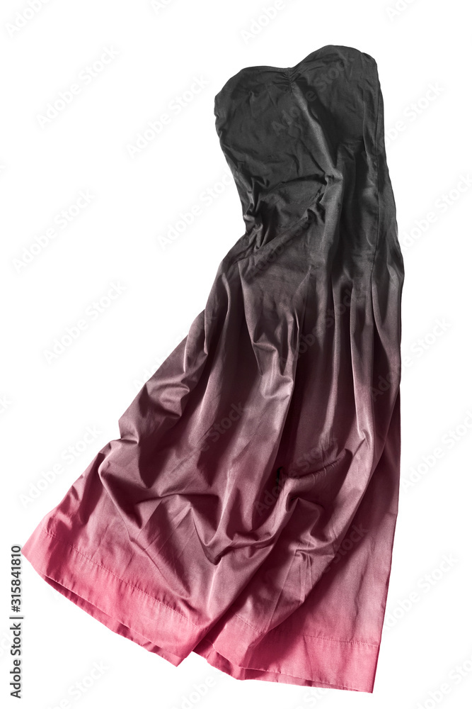 Naklejka premium Black and pink gown isolated