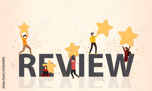 Customer reviews concept