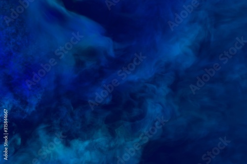 Beautiful 3D illustration of dark space smoke clouds texture or background