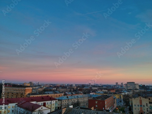 Fototapeta Naklejka Na Ścianę i Meble -  Aerial view of Minsk, Belarus