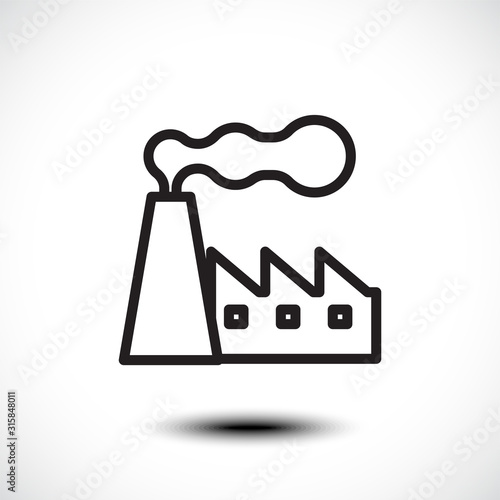 Factory line icon. Vector i...