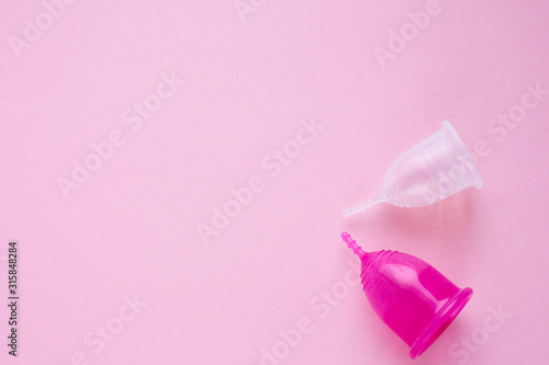 latex menstrual Cup , an alternative hygiene product for women during the menstrual period. © vadiar
