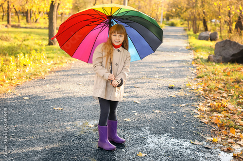Cute little girl with umbre...