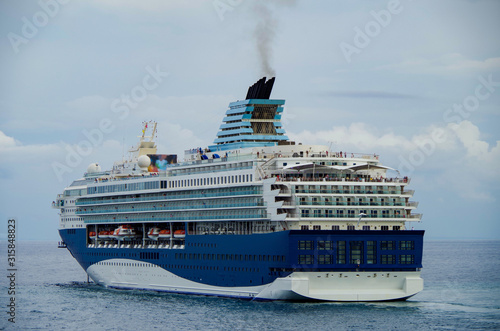 Dream vacation to the Greek Isles in the Mediterranean on luxury cruise ship photo