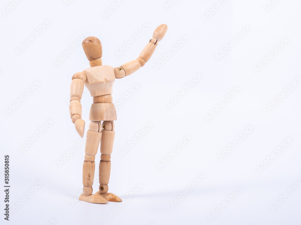 Wooden dummy isolated on white background Wooden dummy isolated on white background