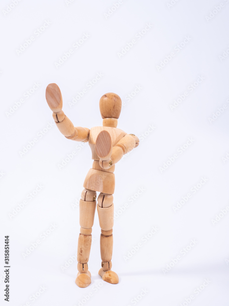 Wooden mannequin push anything , Wooden figure action Wooden mannequin push anything , Wooden figure action