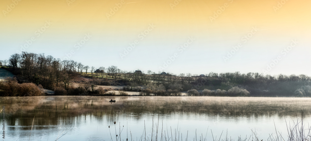 Fototapeta premium Gabas lake view at sunrise