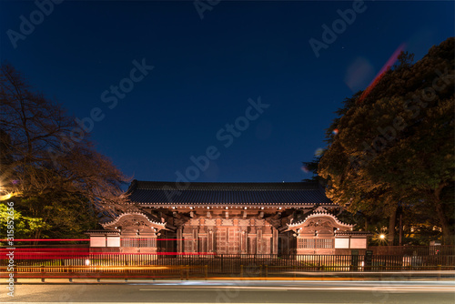 Ancient Main Entrance of the Inshuu Ikeda Mansion which is an historic landmark wooden architectural monument in the Tokyo National Museum of Ueno. photo