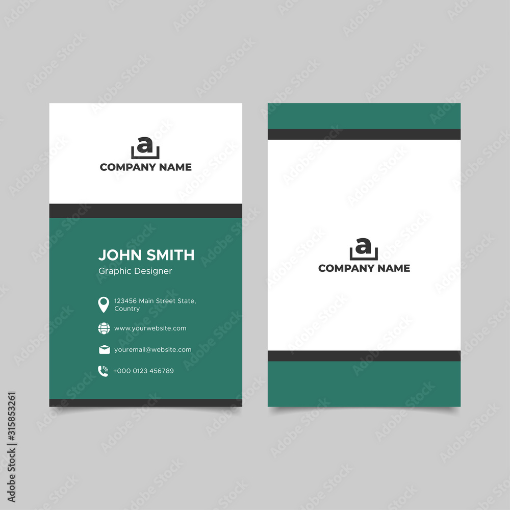 Minimal geometry business card template design