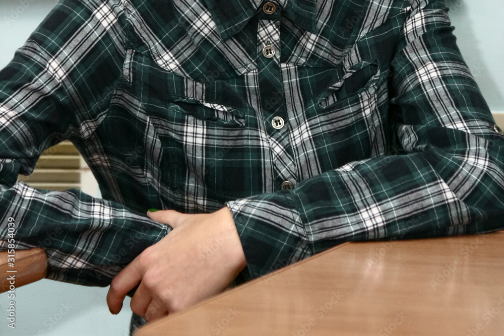 Student sitting at desk Student sitting at desk