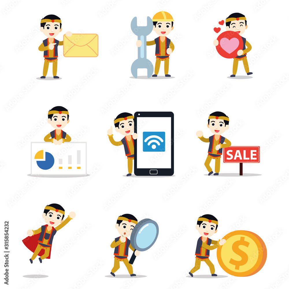 Set of character male fortune teller is predicting your fortune. Set of character male fortune teller is predicting your fortune.