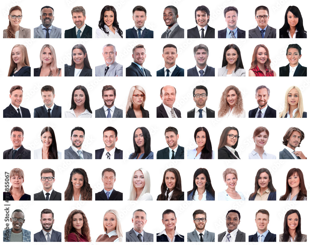 collage of successful modern businesswoman. isolated on white collage of successful modern businesswoman. isolated on white
