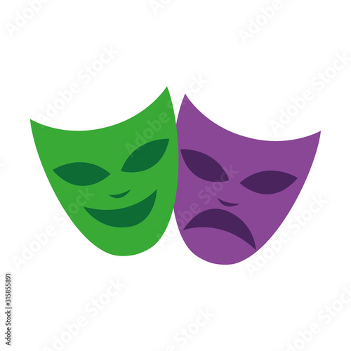 mardi gras theater faces celebration masks