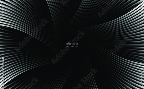 Black  white  waves Cover template  geometric shapes  modern banner