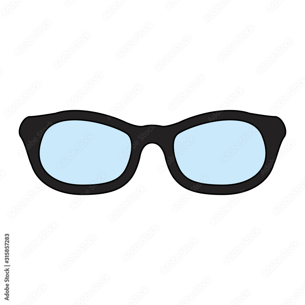 Fototapeta premium eyeglasses optical accessory isolated icon