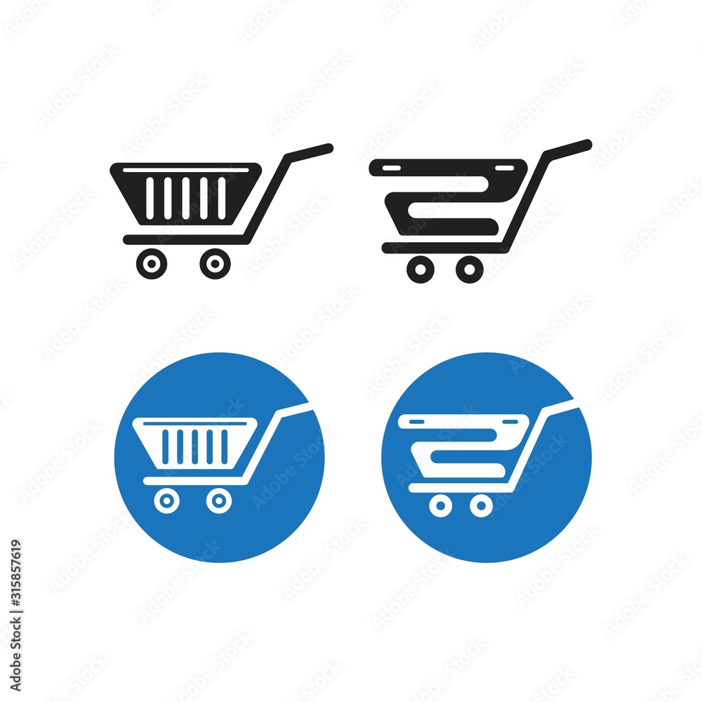 Basket shooping logo Basket shooping logo